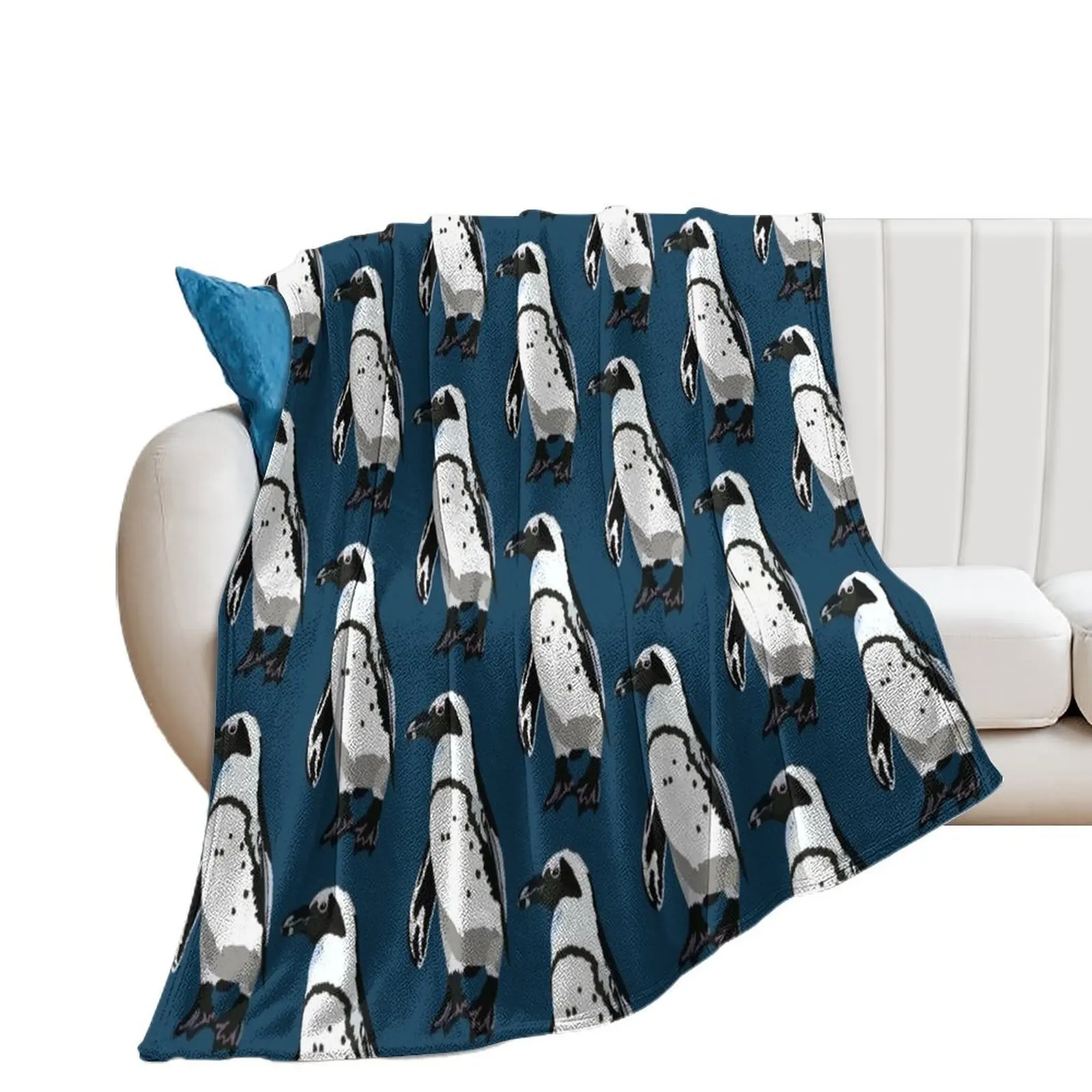 

A is for African Penguin Throw Blanket For Sofa Thin Kid'S warm winter Thins Blankets