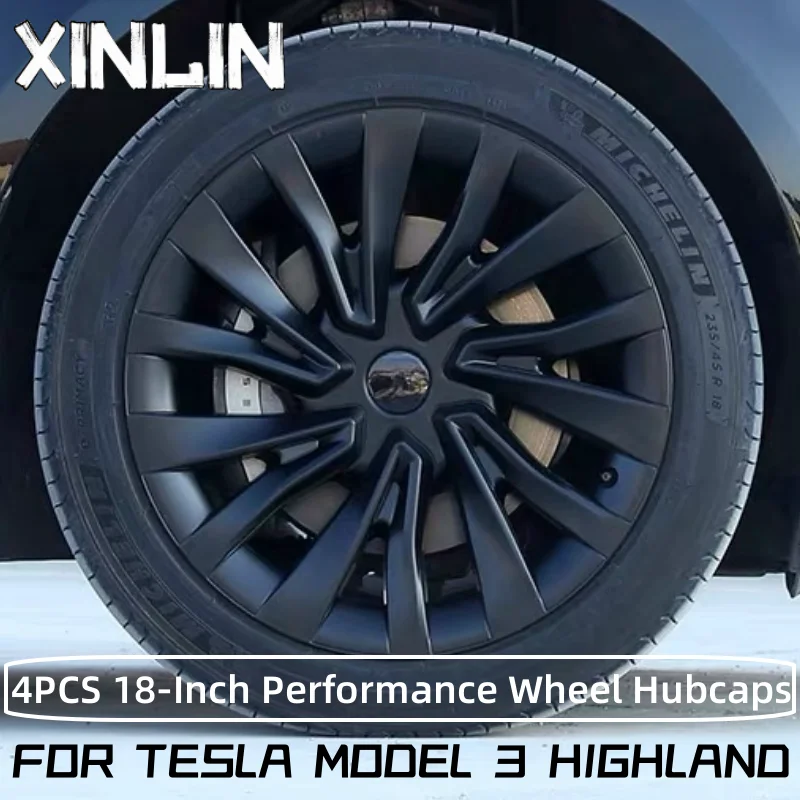 

18 Inch Hubcap Wheel Hub Caps OEM Rim Protectors Covers Replacement Model 3 Exterior For Tesla Model 3 Highland 2024 Wheel Cover