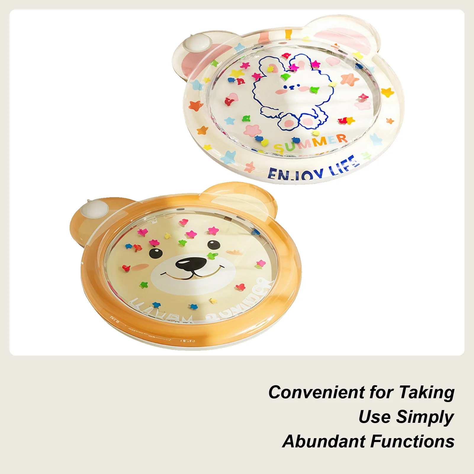 

Коврик для воды с мультяшными животными, сенсорный коврик для воды, интерактивный складной сенсорный коврик, портативные детские принадлежности для дома, путешествий на открытом воздухе