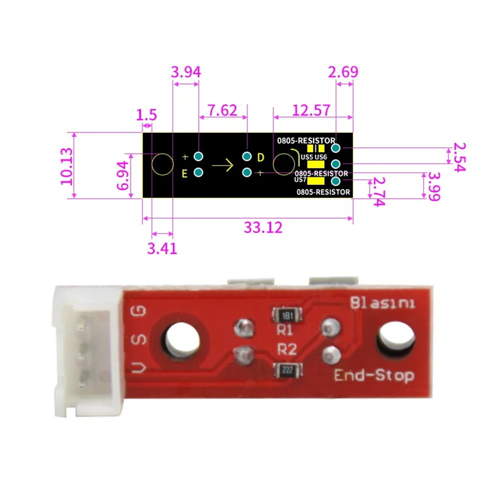 3/6/9pcs Optical Endstop Light Control Limit Switch Module with Cable for RAMPS 1.4 Board 3D Printer Parts with 3 Pin Cable DIY