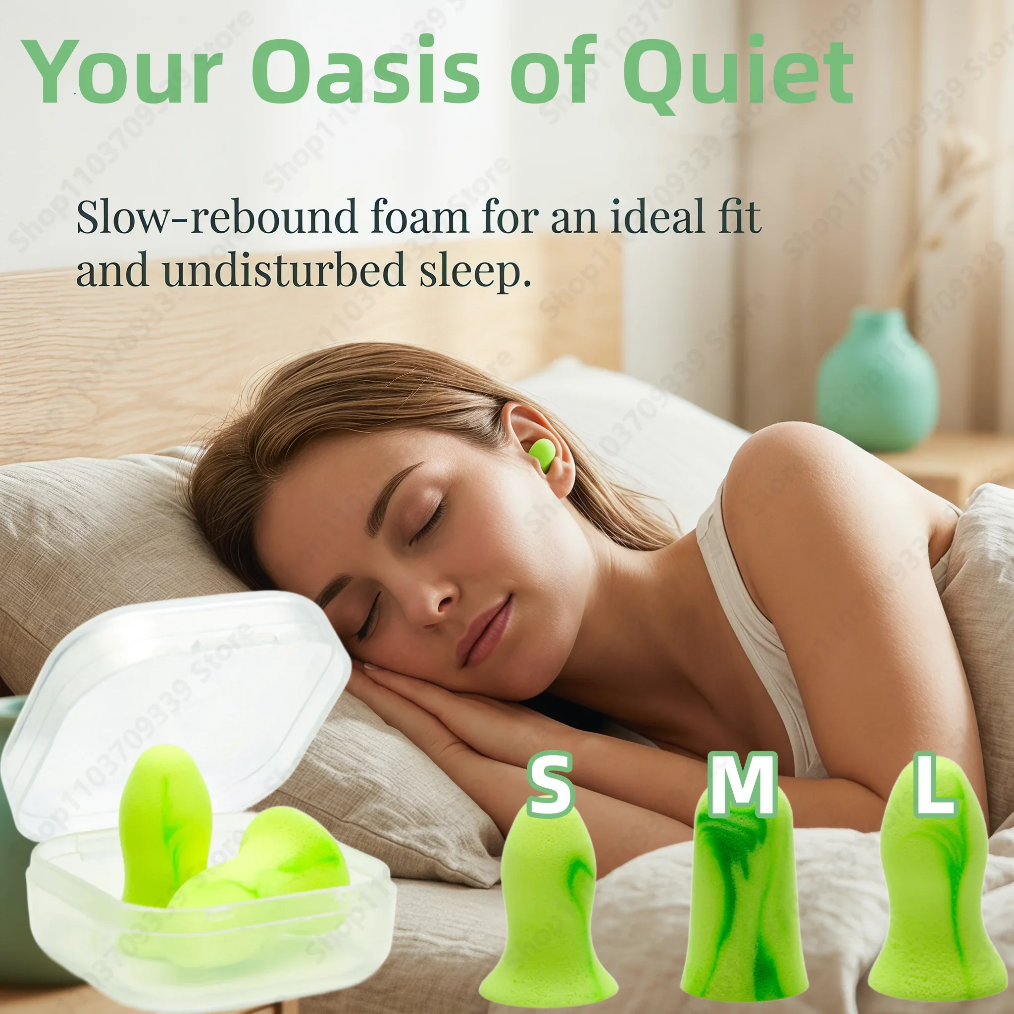 Anti-Noise Sleeping Aid Ear Care Reusable Sleep Ear Plugs Noise Reduction Sound Insulation Protection Earplugs Soft Slow Rebound
