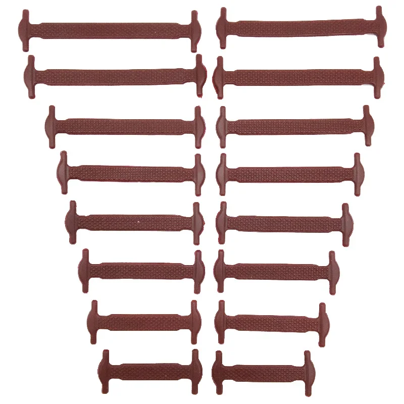 16 Stück Silikon-Schnürsenkel, keine Krawatte, Schnürsenkel ohne Krawatten, elastische Spitze, Schnürsenkel für Kinder und Erwachsene, kreative, faule Silikon-Schnürsenkel, Gummispitze