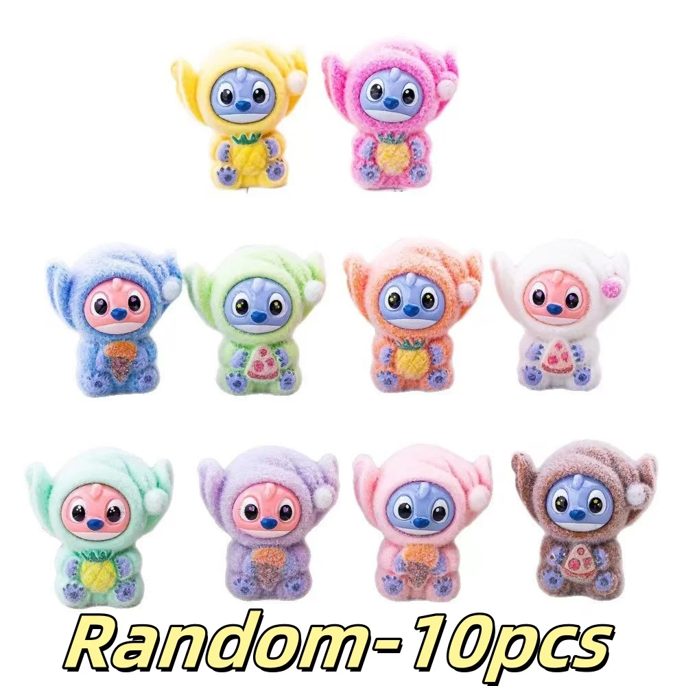2025 New Disney Stitch Eat Sleep Series Blind Box Pendant Cute Doll Mystery Box Toy flocking Doll Holiday Gift Christmas gifts