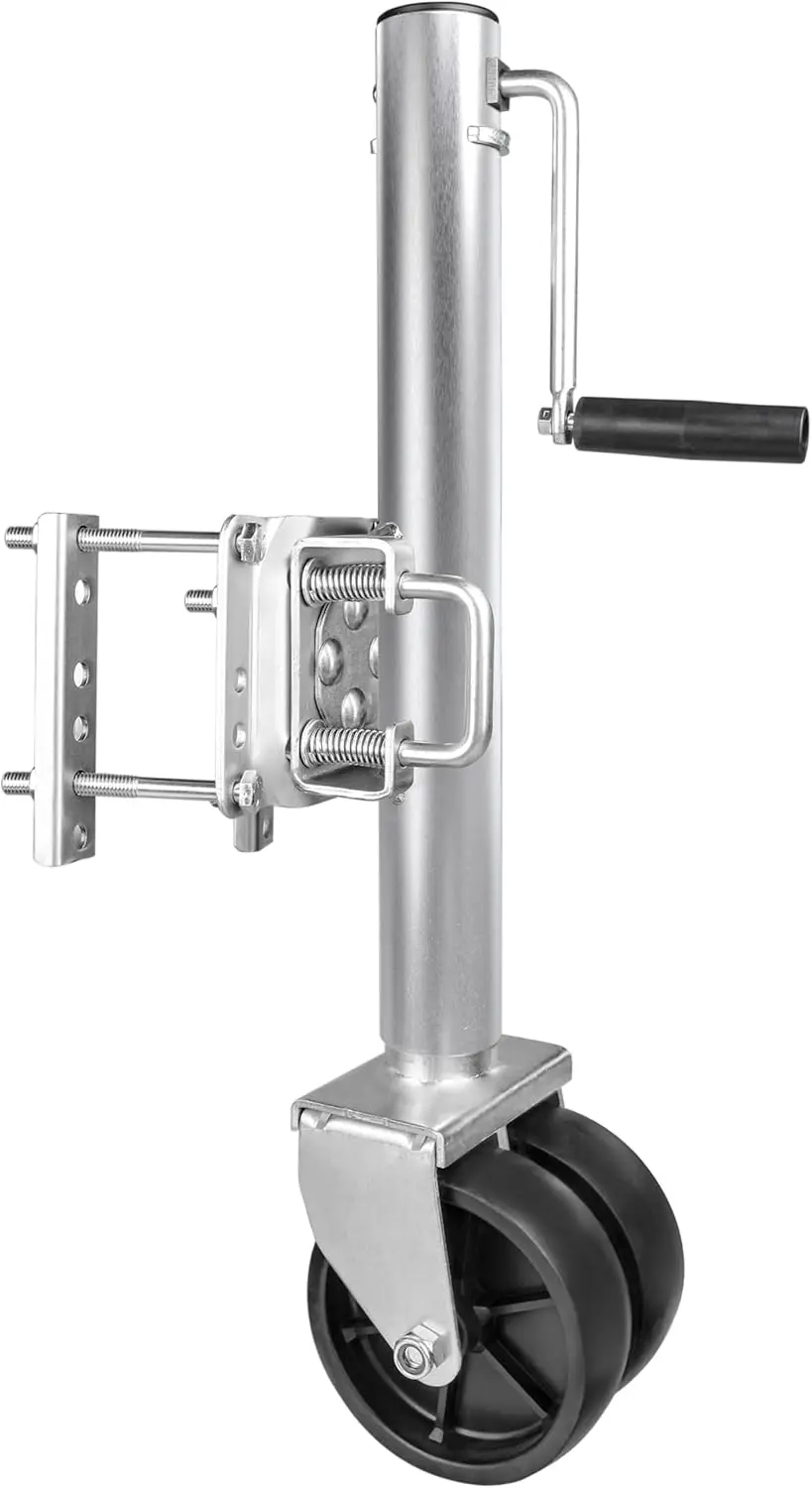 

Heavy-Duty Trailer Jack with Swing-Back Design, 11.5" Lift, Dual Wheels & 1500 lbs Capacity for Utility and Boat Trailers
