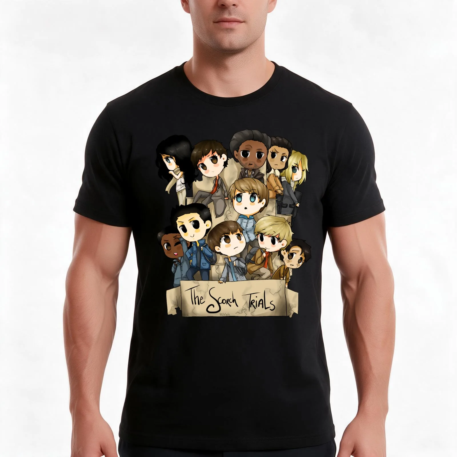 The Scorch Trials T-Shirt, Summer Casual Cotton Tee, Oversized Streetwear Tops, Vintage Graphic Print, Loose Fit Short Sleeve