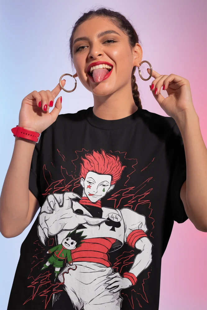 Hisoka T-Shirt Hunter X Hunter Manga Strip HXH Anime Gift Unisex Shirt All Size