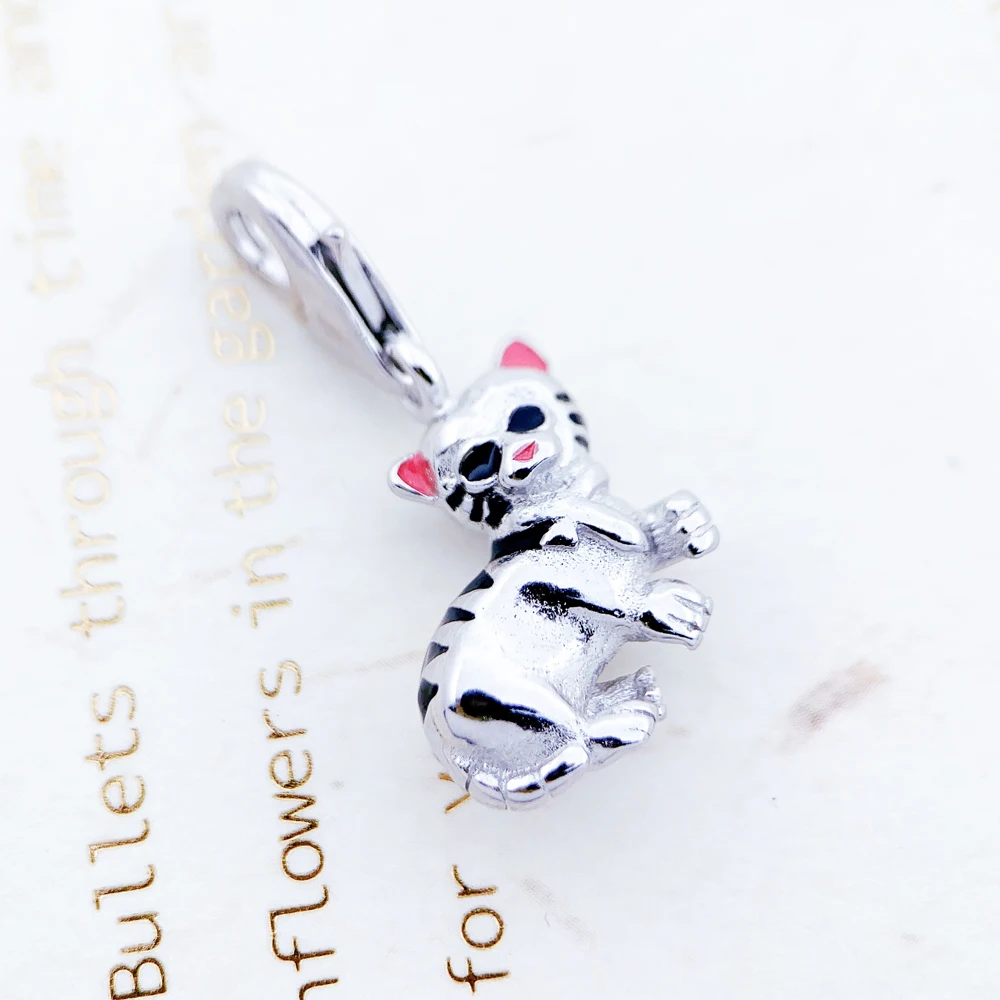 Fashion Baby Tiger Pendant Charm For Women Men 925 Sterling Silver Cute Gift