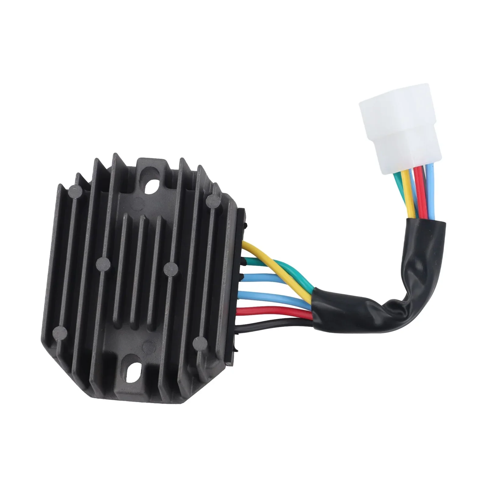 CH15589 12V Regulator Tractor Voltage Regulation 6-wire Connector High Reliability Performance Stable Voltage Output Metal Black