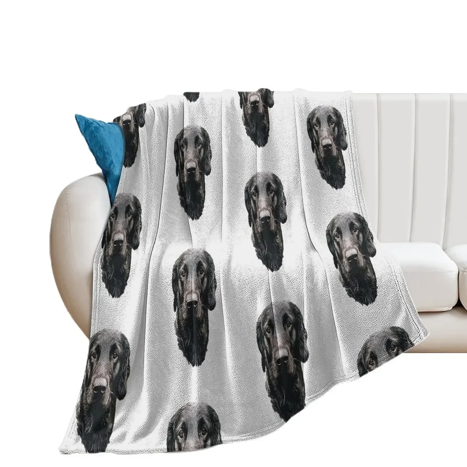 Flat Coated Retriever - Stunning Dog! Throw Blanket manga Personalized Gift Single Blankets