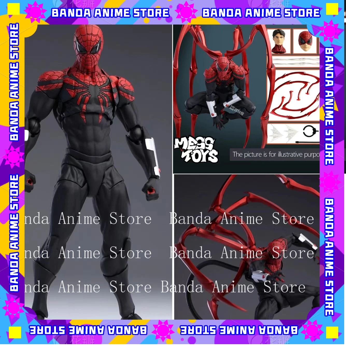 Mess Toys Superior Spider Man Doctor Octopus Peter Parker Messtoys Spiderman Neighbor Anime Action Figure Gifts Toys
