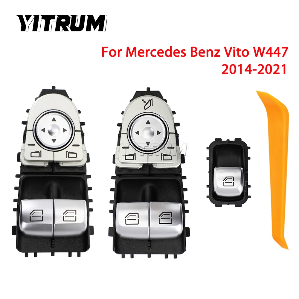 

YITRUM Power Window Switch For 2014- 2021 Mercedes Benz Vito W447 2059050202 2059057011 A2229051904