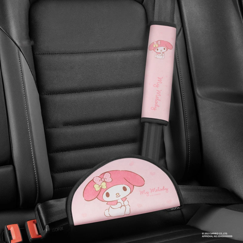 Sanrio Car Seat Belt Shoulder Pad Child Seat Belt Anti-Stranglehold Cover Cute Cartoon My Melody Car Genuine Accessories Gift