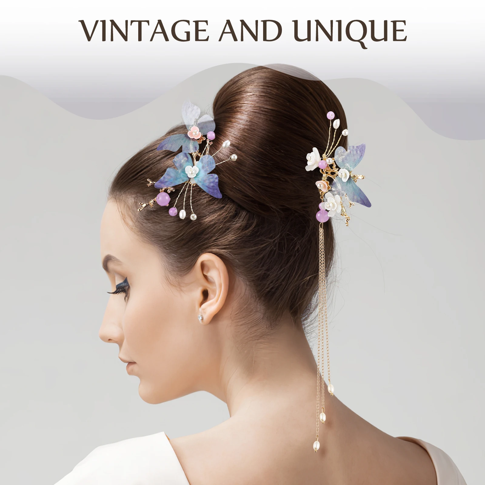 

3 pcs Comb Hairpin Set Vintage Alloy Accessories Women Wedding Bridal Hairstyles Long Hair Buns Gifts Party Celebrations Hair