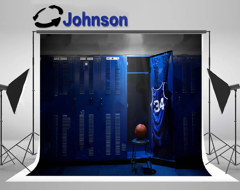 

JOHNSON Ball Basketball Locker Room backdrops High quality Computer print wall photo studio background