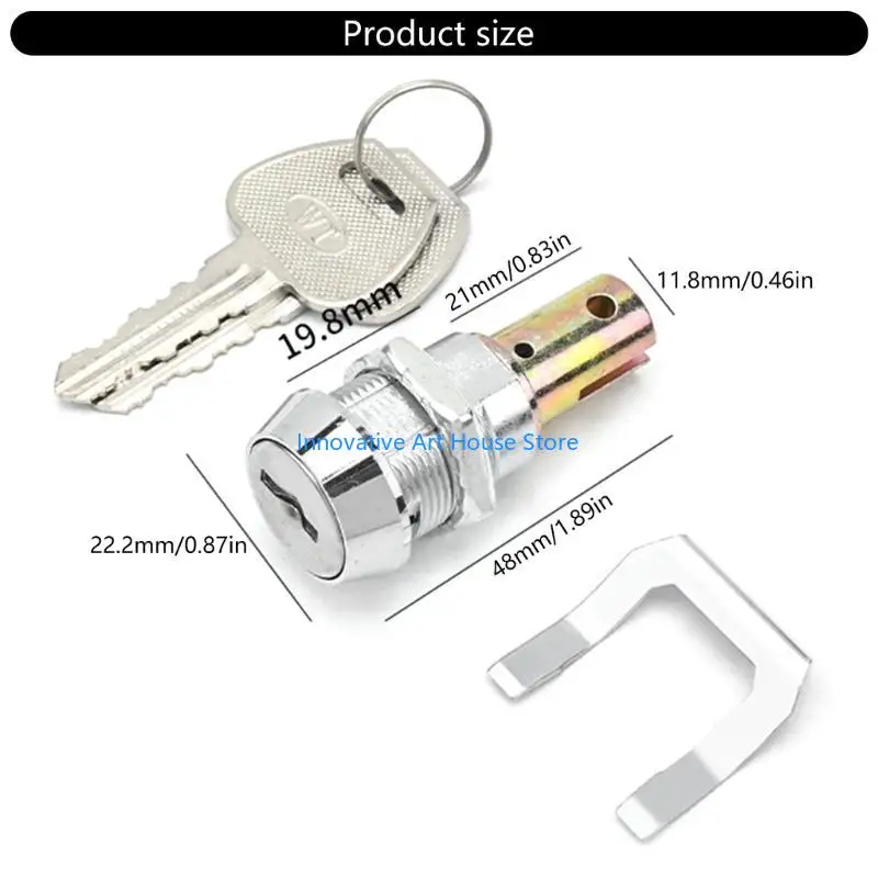 E1PC 180° Rotation Unlocking Drawer Lock Cabinet Insert Linkage Tool Box Lock view 6