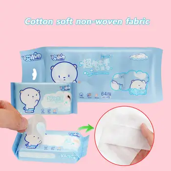 64片裝一次性迷你濕紙巾/便攜旅行裝特製吸水手口清潔濕巾,適用於家庭和學校用品 10 最佳銷售 迷你濕紙巾 - №1