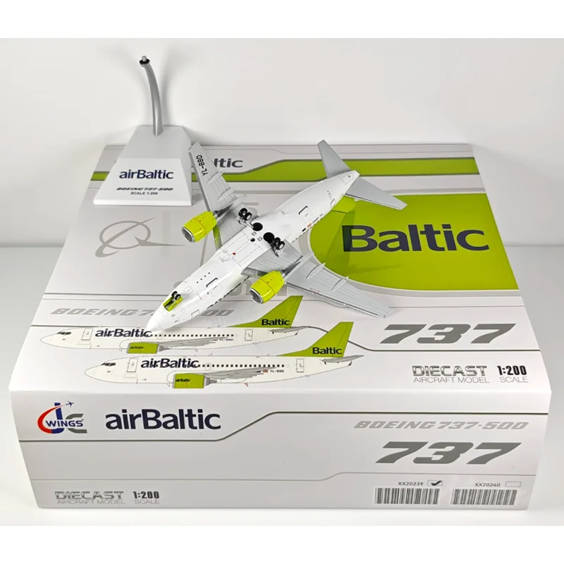 JC 羽根ダイキャスト 1/200 スケールバルト航空 B737-500 YL-BBD 合金航空機モデルコレクション装​​飾装飾品ギフトおもちゃ