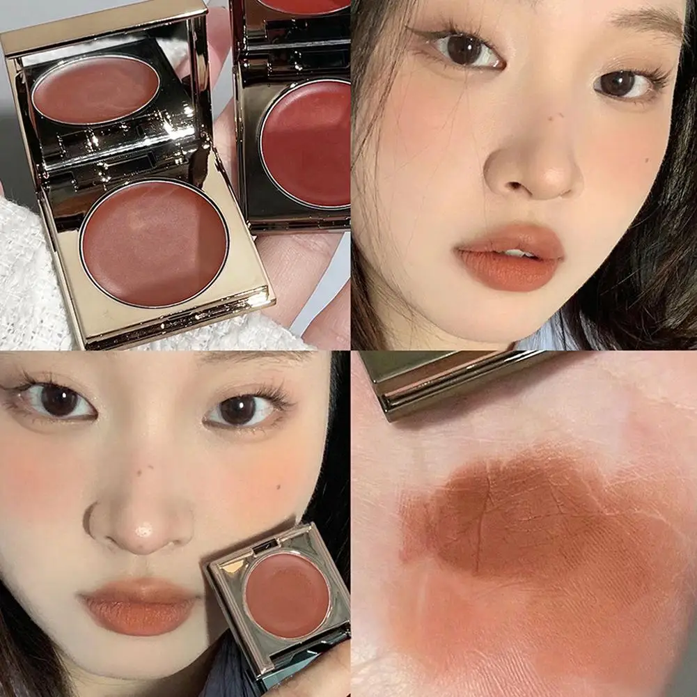 Monochrome Blush Cream Dual-use Lip And Cheek Cream Mist Matte Face Blush Lipstick Cream Beauty Makeup Cosmetics