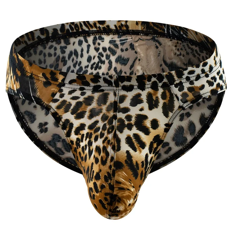 Ropa interior sexy para hombre, Ropa interior con estampado de leopardo, cueca, estampado de serpiente, bragas sexys de cintura baja, bikini nuevo