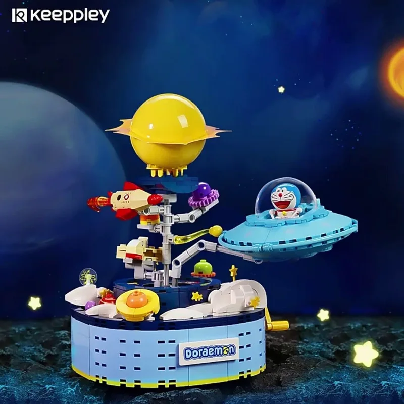 

Keeppley Doraemon Space Conquest 20421 Assembling Building Block Cartoon Model Kids Puzzle Toys Desktop Ornament Holiday Gifts