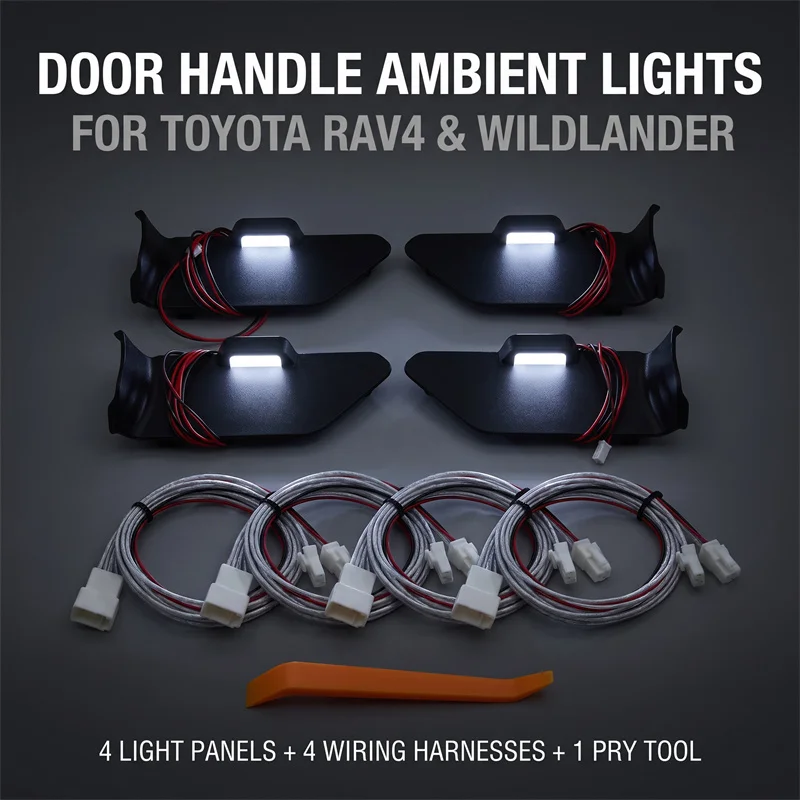 New High Quality For Toyota RAV4 XA60 2026 Car Accessories Interior Door Handle Bowl LED Light Decoration Lamps 4pcs