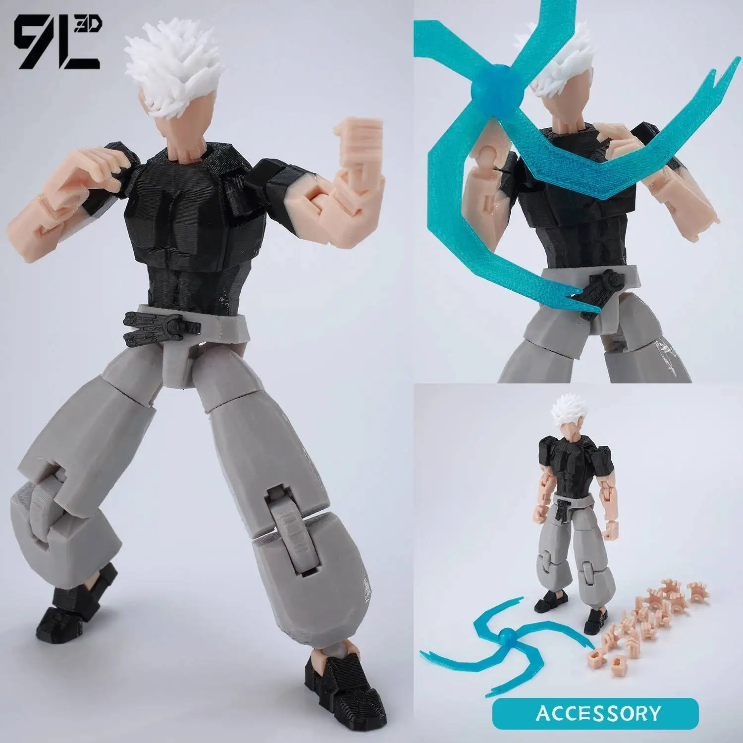 9L3D Gedrukt Dummy13 T13 Op Voorraad Klaar voor Verzending Jujutsu Kaisen Grijs Gewaad Sukuna Figuur Anime Gelede Model Stress-relief Speelgoed