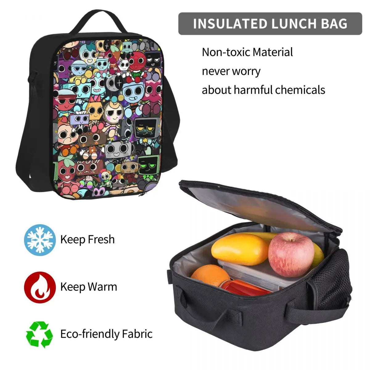 Dandys World Vee Shelly Goob Gigi 3 قطعة/المجموعة على ظهره للبنين بنات كارتون المدرسة الثانوية حقائب من القماش حقيبة الغداء مقلمة #5