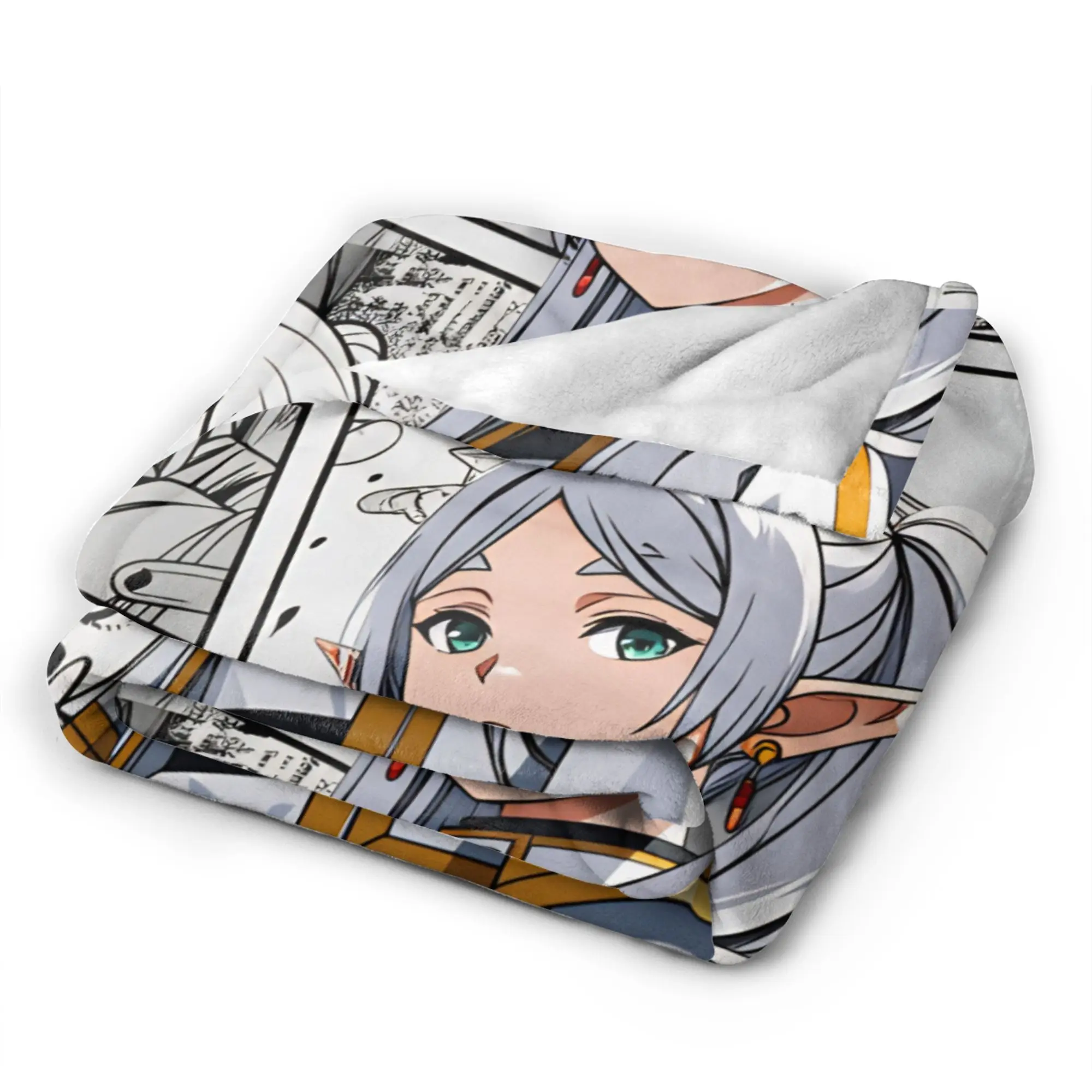 Frieren Beyond Journeys Blanket Quality Soft  Throw Blanket Winter Kids Adult Bedroom Fluffy Bedspread