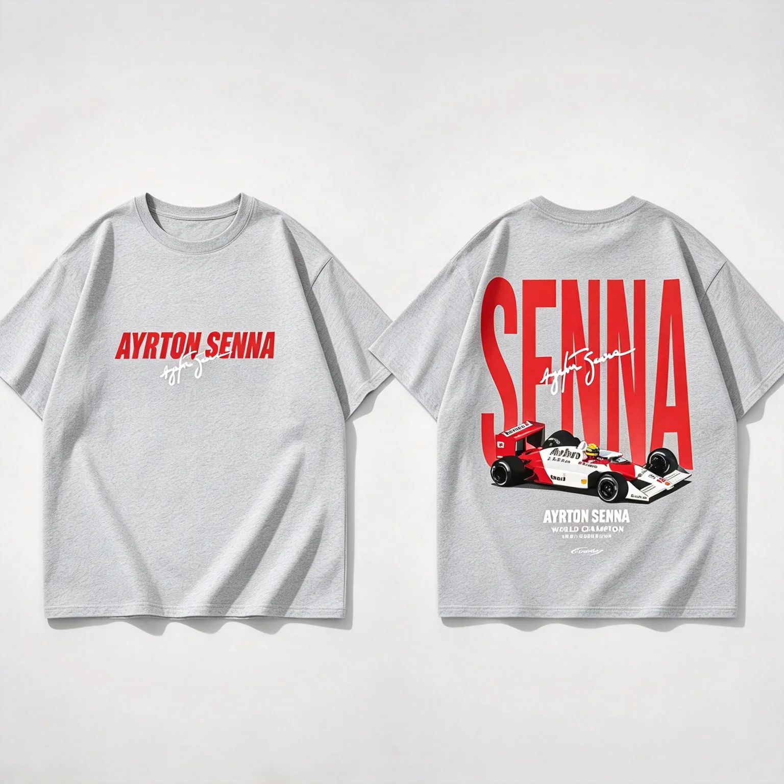 2026 Vintage Racing Car Graphic Large Printed Cotton Unisex Short Sleeve T-Shirts for Kids Adults Motorsport Casual Tops