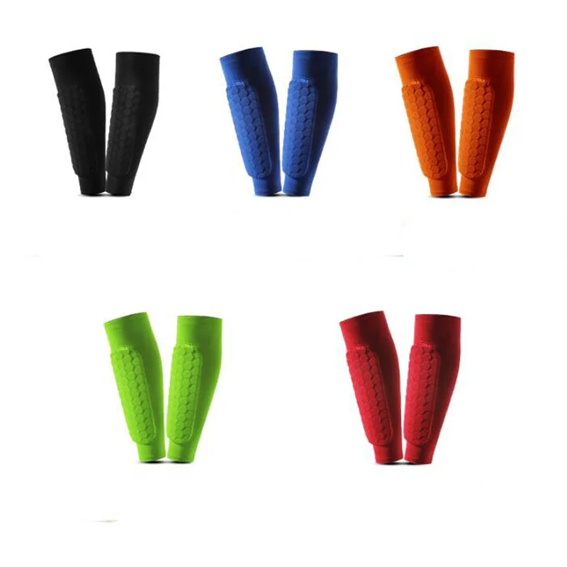 1 piece Honeycomb Soccer Shin Guards Football Shields Sports Legging Shinguards Leg Sleeves Protective Gear Shank Protector