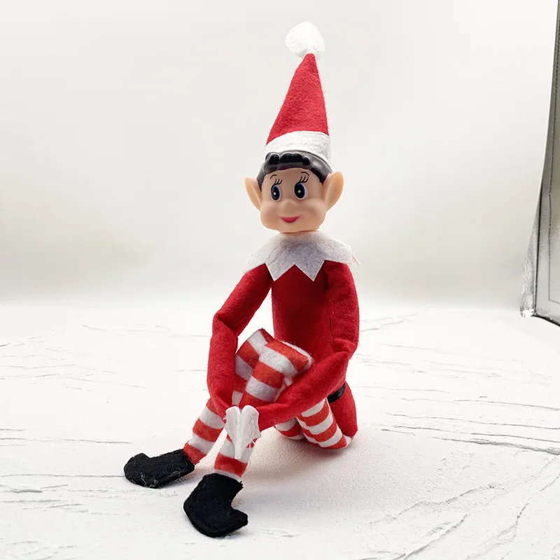 40cm Color Red Christmas Elf Doll Christmas Ornament 2024 New Year Gifts Christmas Table Christmas Tree Decorations