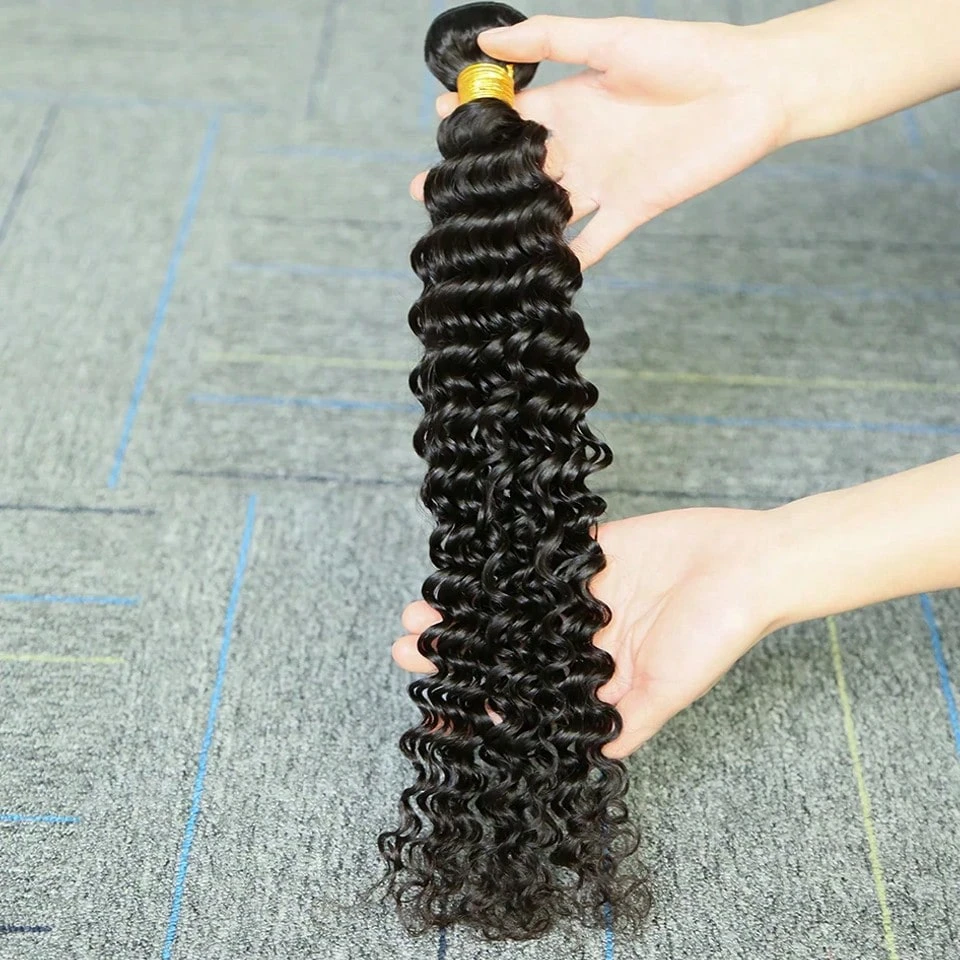 

Наборы бразильских волос Deep Wave из 1/2/3/4 пучков, свободная комбинация, 28, 30, 32 дюйма, натуральные человеческие волосы, пучки Deep Water Wave