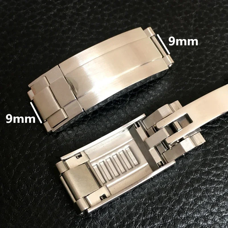 Watch Band Glidelock Clasp For Rolex DAYTONA SUBMARINER GMT Yacht-Master Fine-tuning Pull Button Buckle 9mmX9mm