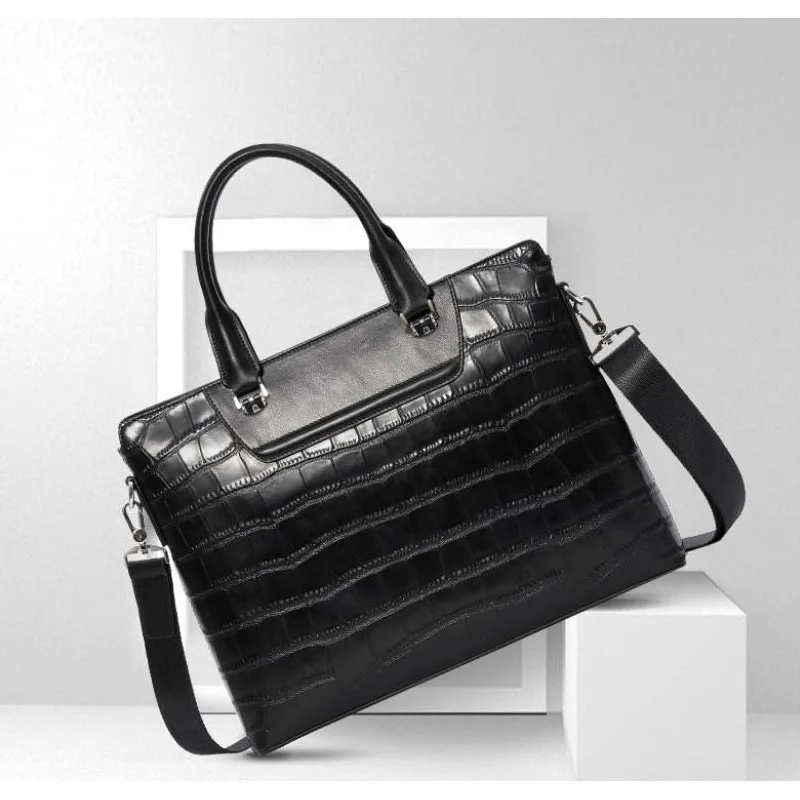 

Real leather bag luxury handbag men's new business computer briefcase casual crossbody single shoulder large capacity men's bag