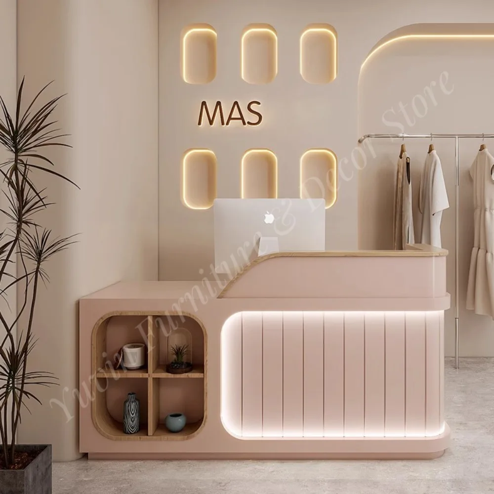 Modern Reception Desk for Hotel and School Use Customizable Colors Durable Office Furniture