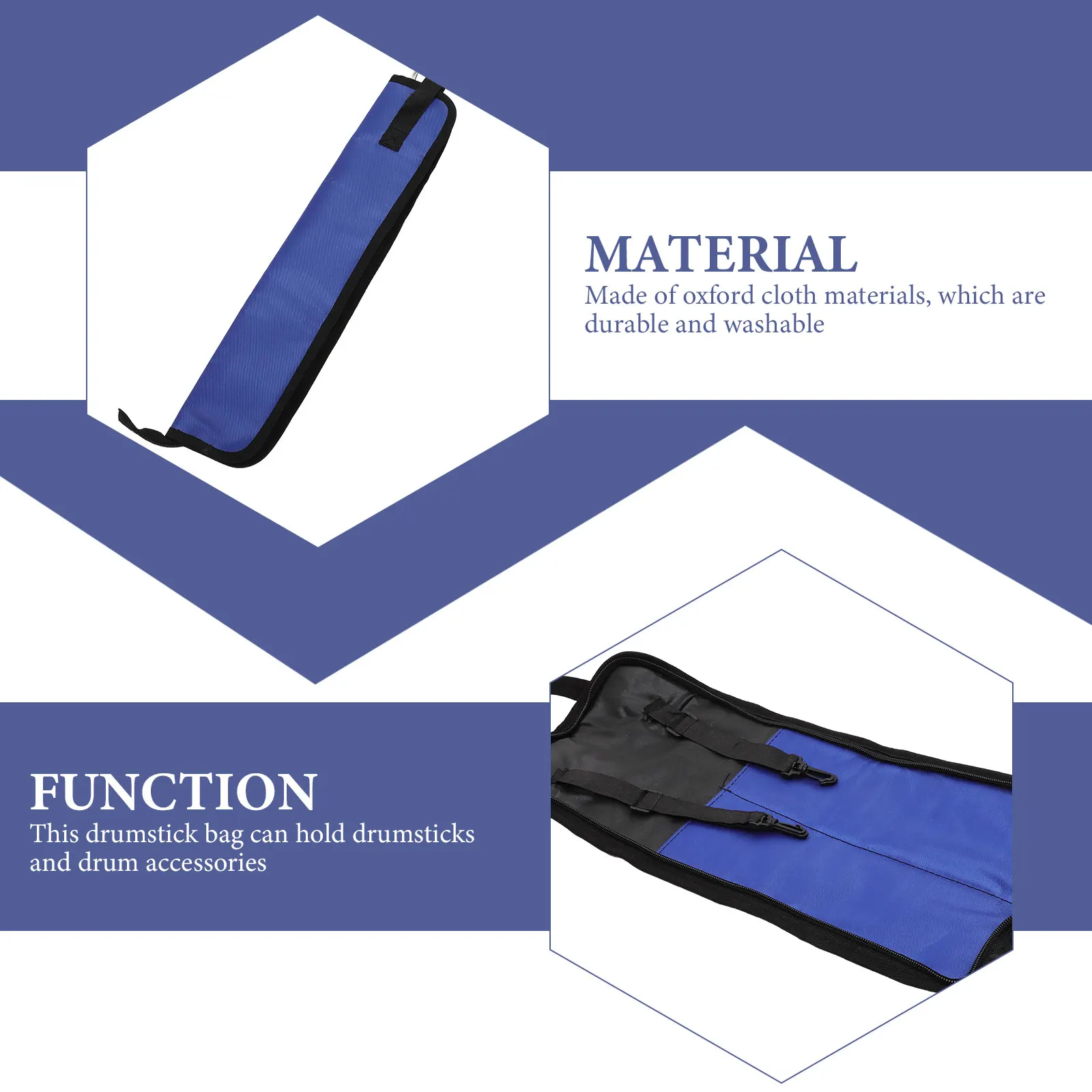 

Drumstick Bag Heavy Duty Washable Oxford Fabric Lightweight Holder for Drum Sticks Travel Essential Gear Drum Stick Bag