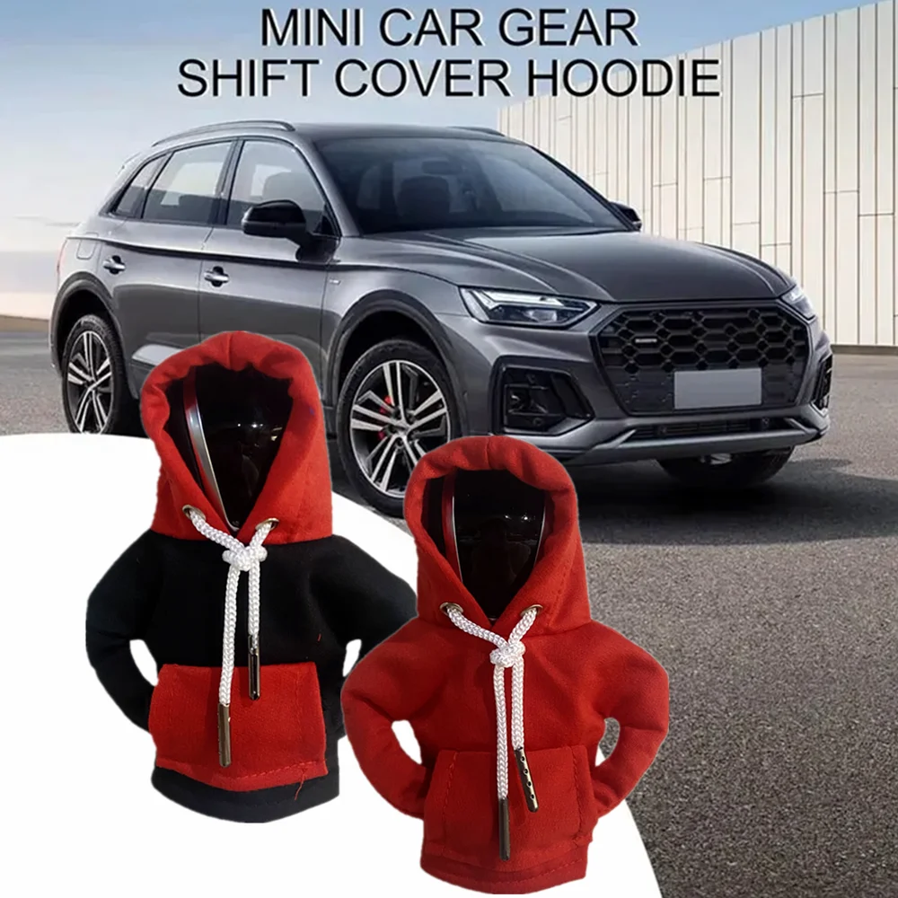 

Fashion Sweatshirt Car Gear Cover Red Hoodie Car Gear Shift Knob Cover for Car Shifter Manual Handle Gear Lever Hoodie Cover