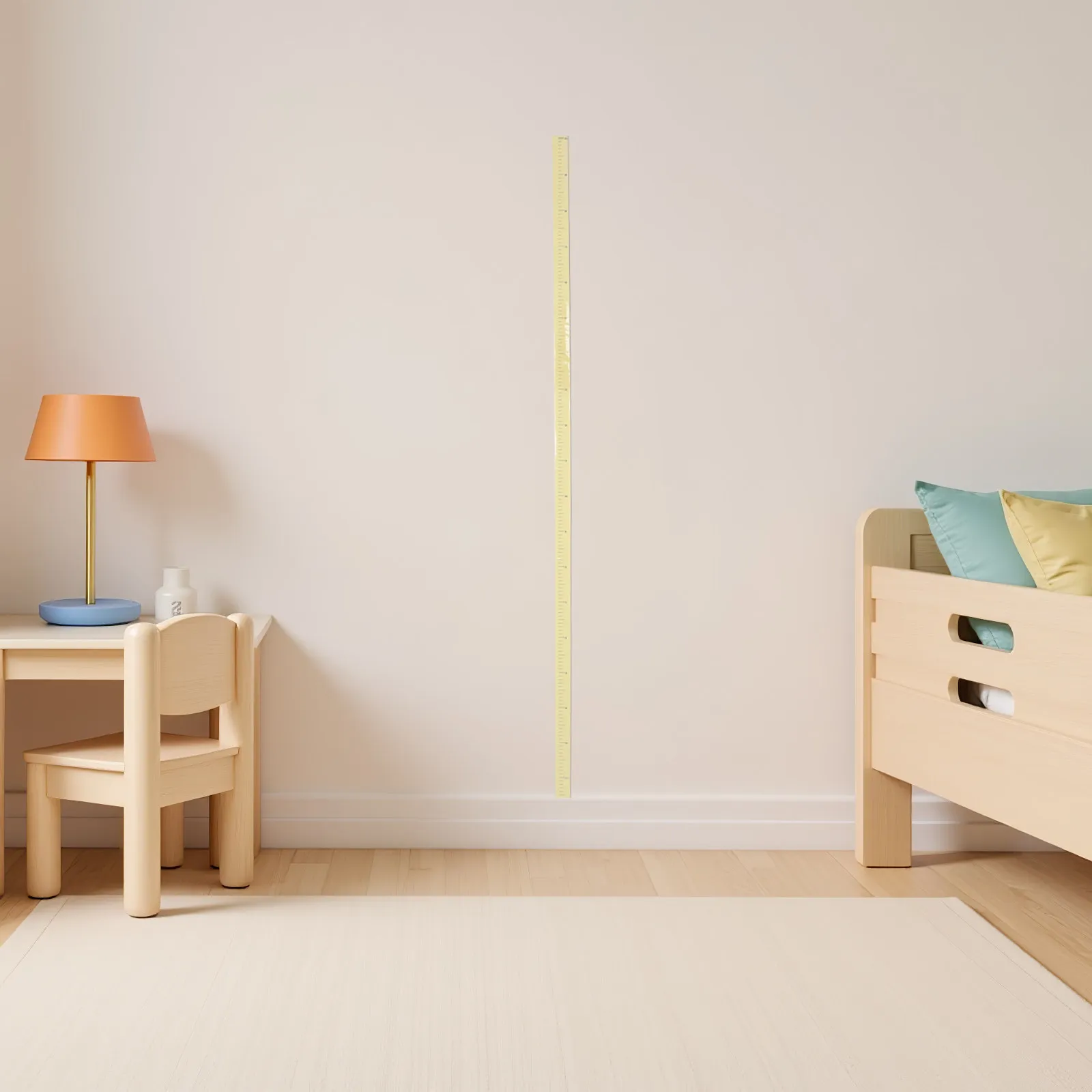 4Pcs Growth Chart for Kids Height Wall Sticker Removable Waterproof Minimalist Nursery Baby Room Measurement Tracker