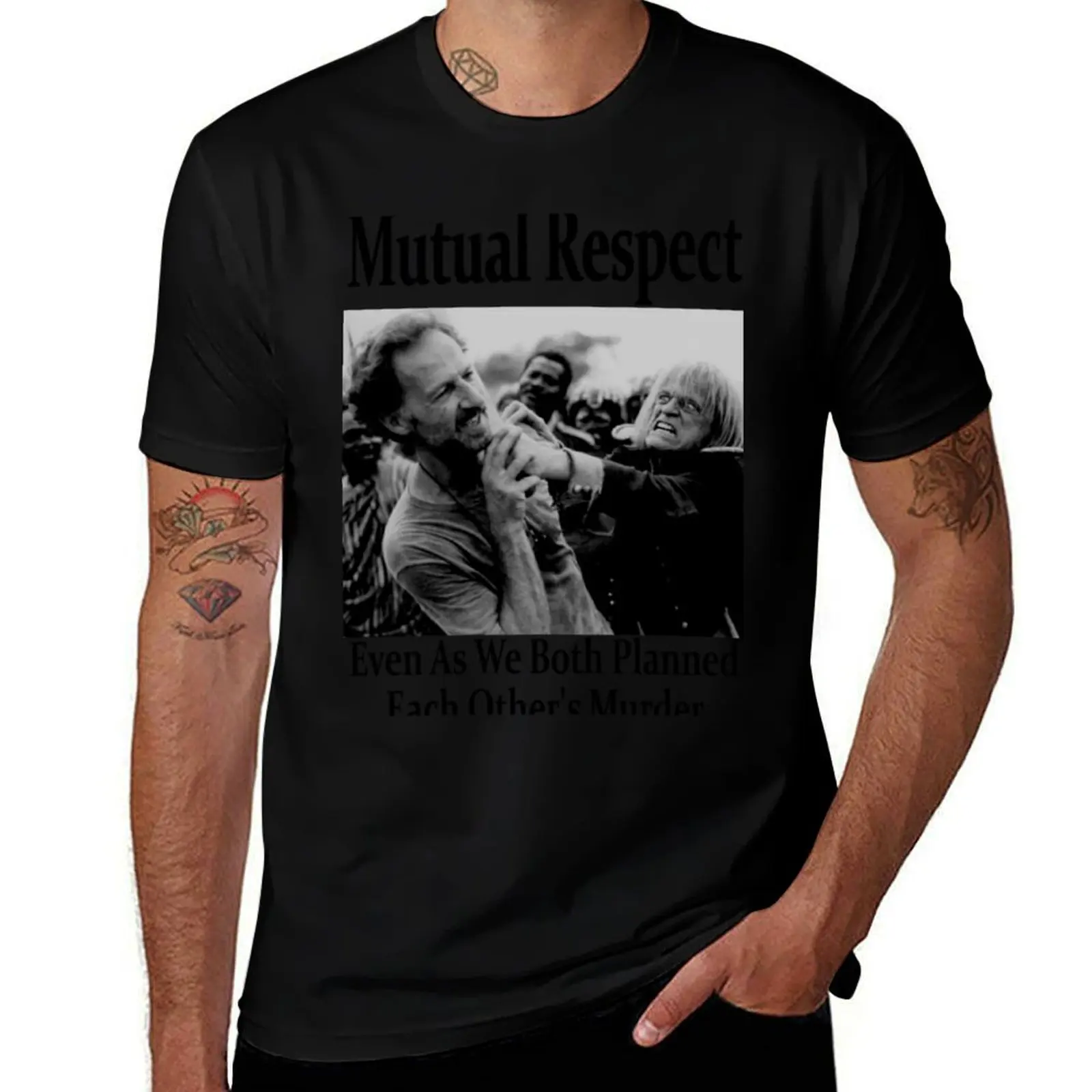 

The Mutual Respect Between Werner Herzog and Klaus Kinski. T-Shirt blue archive for a boy mens designer t shirt