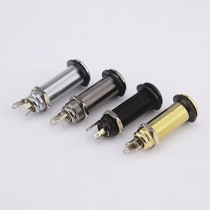 1 Piece Stereo Long Threaded  Output Jack for Electric Guitar Bass ( #0397 ) 【Made in Korea】