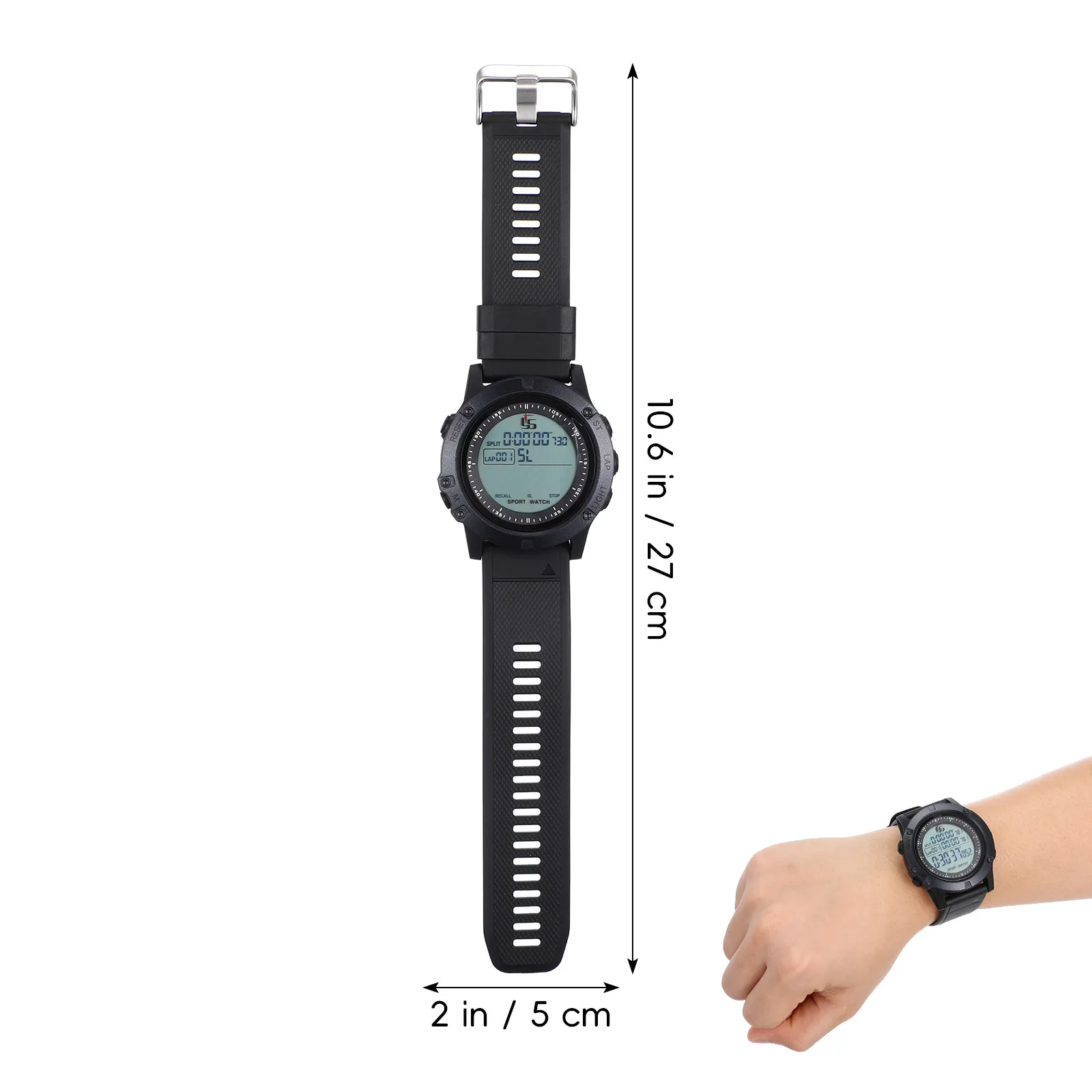 Soccer Referee Stopwatch Black Multifunction Digital Countdown Timer Chronograph Night Light Sports Watch Football Referee