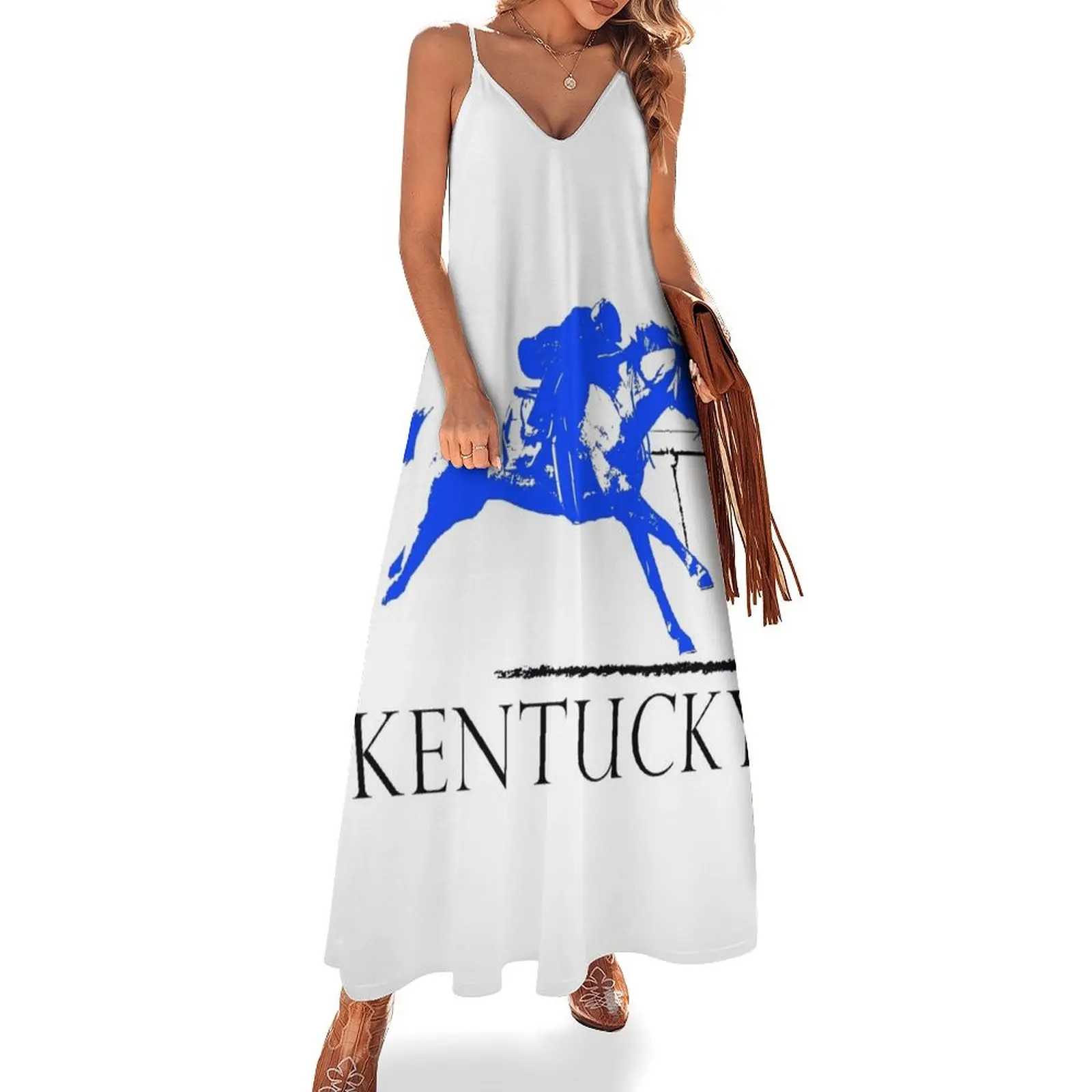 

Женское платье без рукавов Kentucky Race Horse, длинные платья для женщин