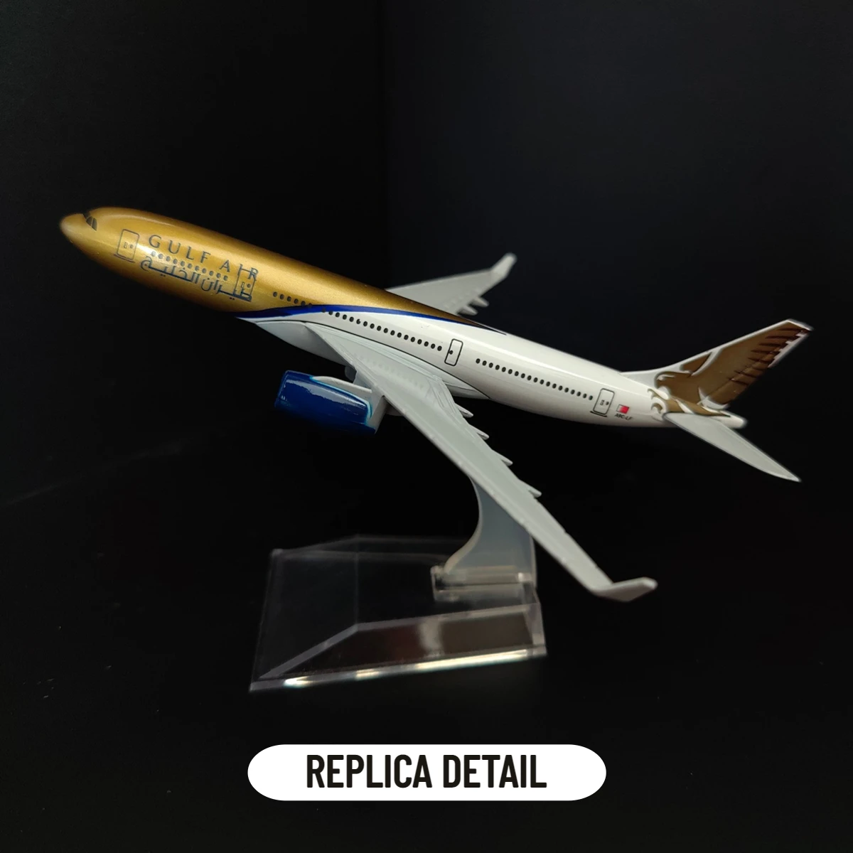 Scale 1:400 Metal Aviation Replica Gulf Air Aircraft Model Diecast Airplane Miniature Xmas Kids Room Decor Gift Toys for Boys