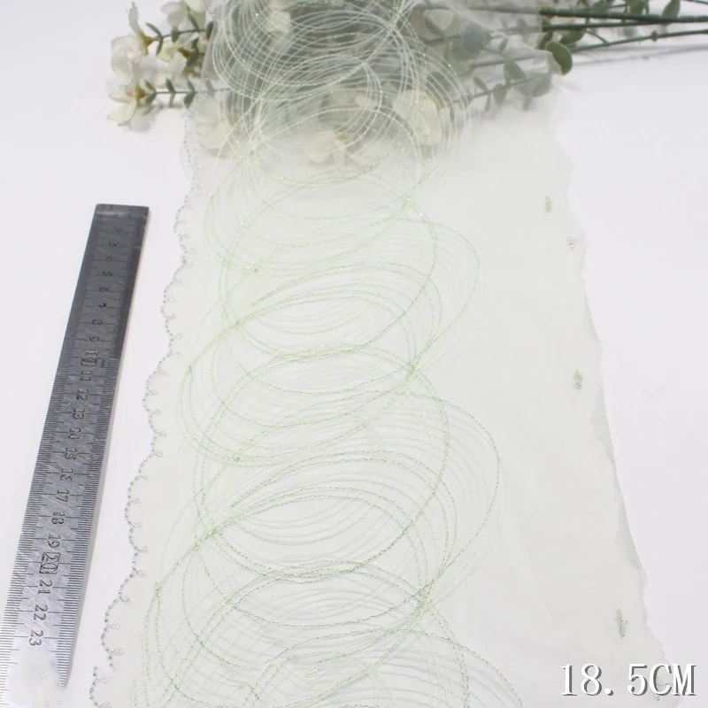 52Yards Embroidered Lace Trimmings for Wedding Bridal Dress Sewing Fabrics Costume Bra Handmade White Black