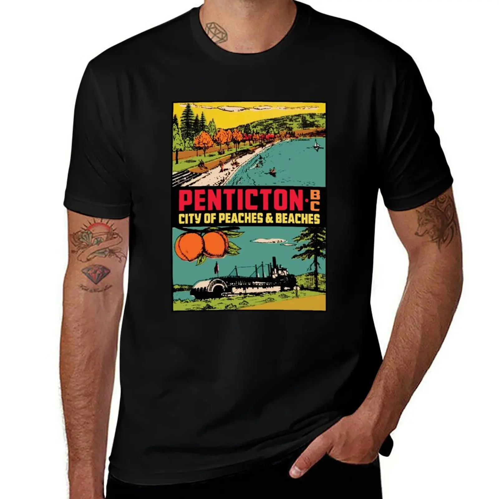 

Penticton Peaches & Beaches T-Shirt t shirts for man graphic funny t shirt man designer T-Shirt