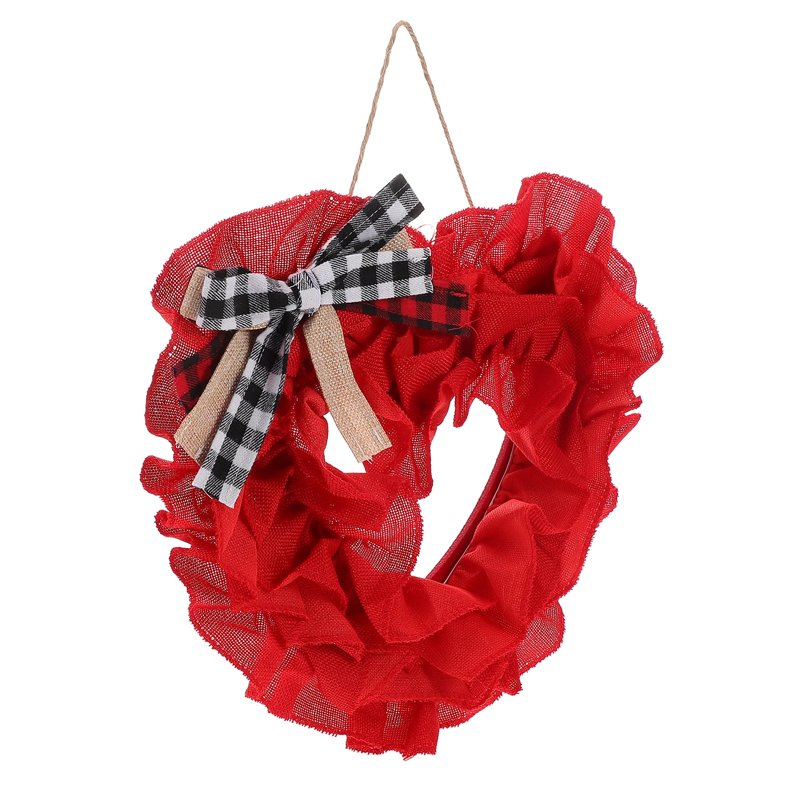 

Heart Shaped Valentine Day Hanging Wall nament Door Valentine'S Day Wreath Decor Heart Shaped Front Wreath