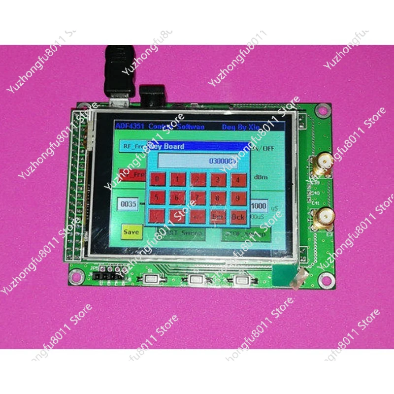 

Модуль ADF4350 ADF4351 с цветным TFT-экраном, сенсорным экраном, функцией сканирования частоты STM32, источником радиочастотного сигнала