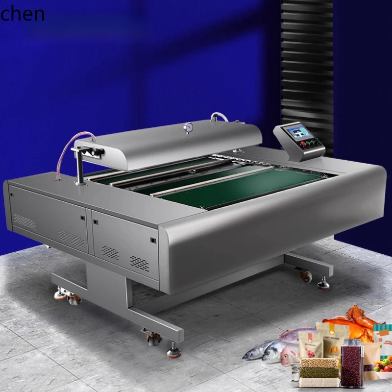 HXL เครื่องบรรจุภัณฑ์สูญญากาศแบบกลิ้งต่อเนื่องเชิงพาณิชย์เครื่องซีลเปียกและแห้งอัตโนมัติเชิงพาณิชย์