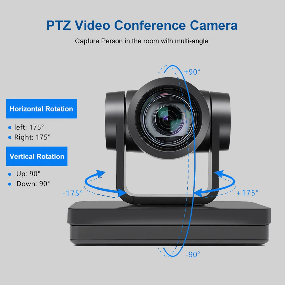 NDI POE PTZ Camera 12 20X Optical Zoom HDMI 3G-SDI USB IP Live Streaming PTZ Camera for for Church Worship Live Events