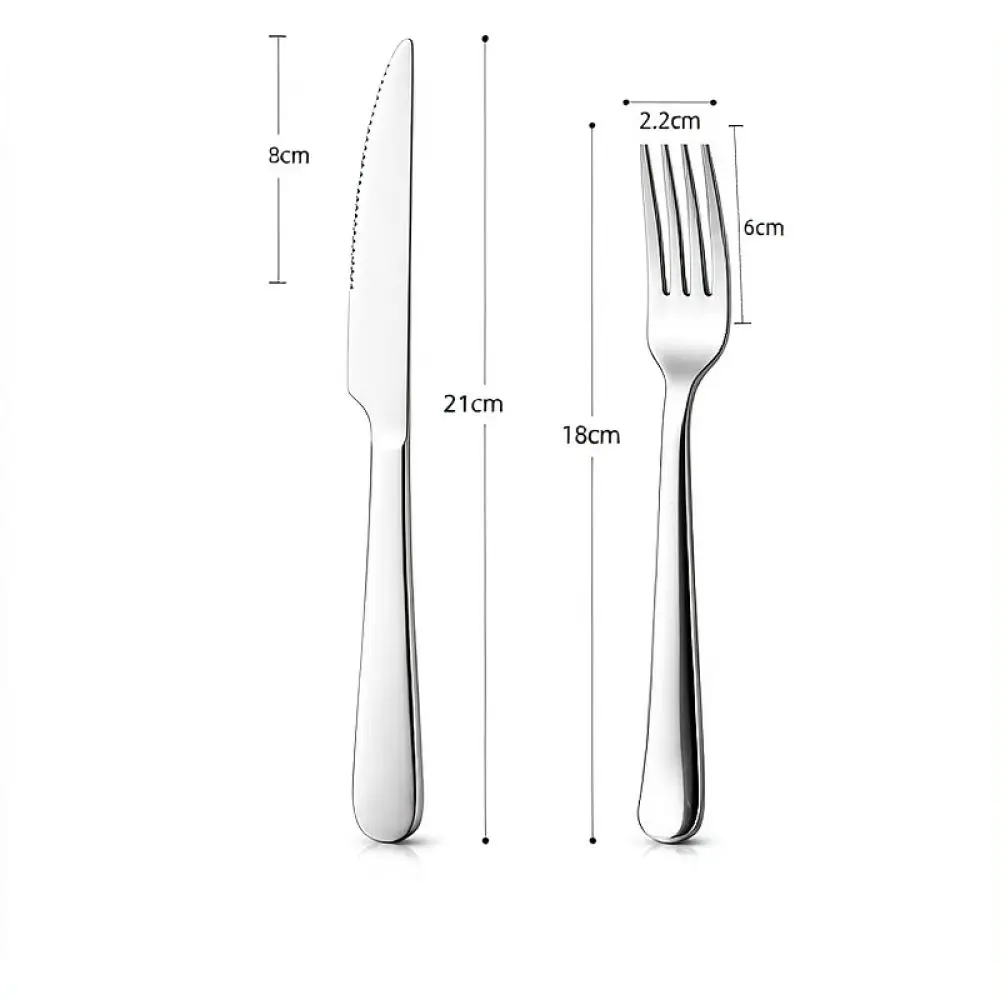 Ergonomic Stainless Steel Cutlery Set Nordic Minimalist Dinner Fork Tool For Daily Kitchen Meal Catering Event